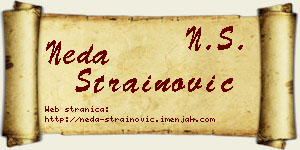 Neda Strainović vizit kartica